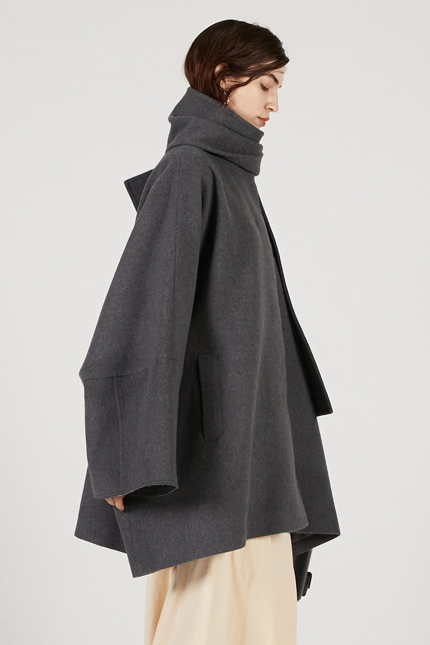 Poncho Coat with Scarf - 2025 AUTUMN