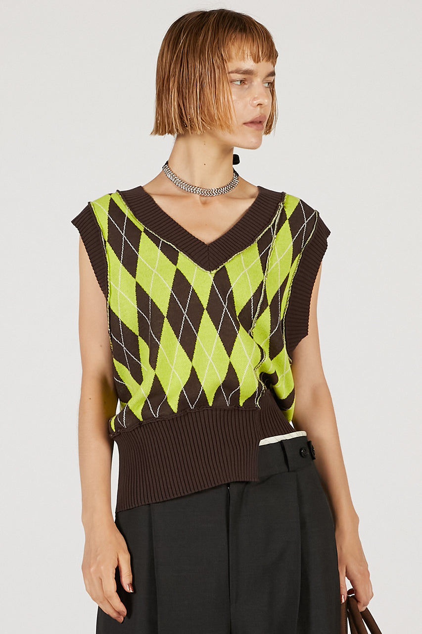 Argyle Knit Vest