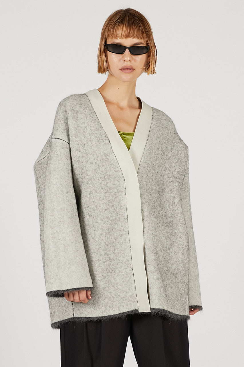 Double-faced Alpaca Knit Cardigan