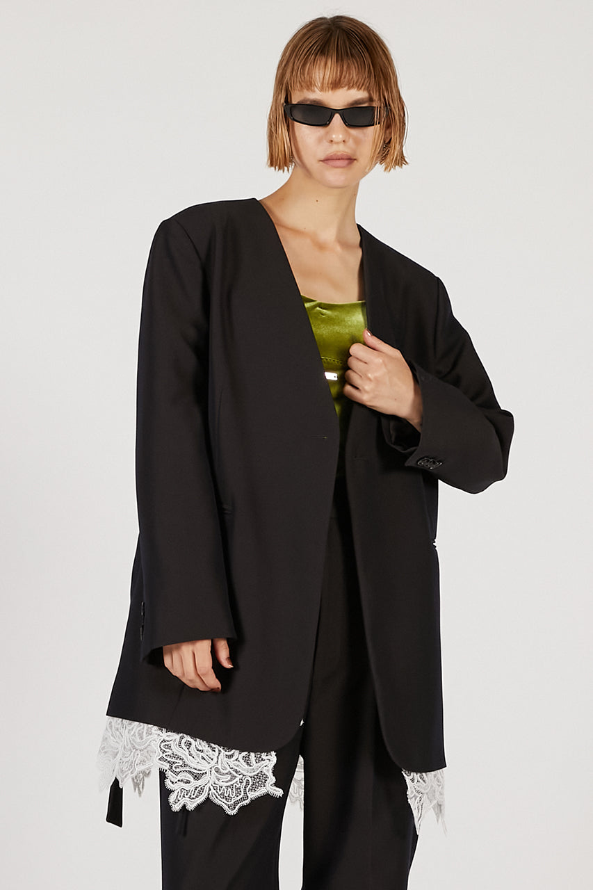 Grand Pianist Wool No-Collar Jacket - 2025 AUTUMN