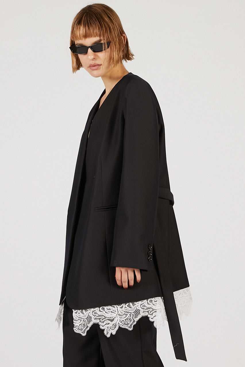 Grand Pianist Wool No-Collar Jacket - 2025 AUTUMN
