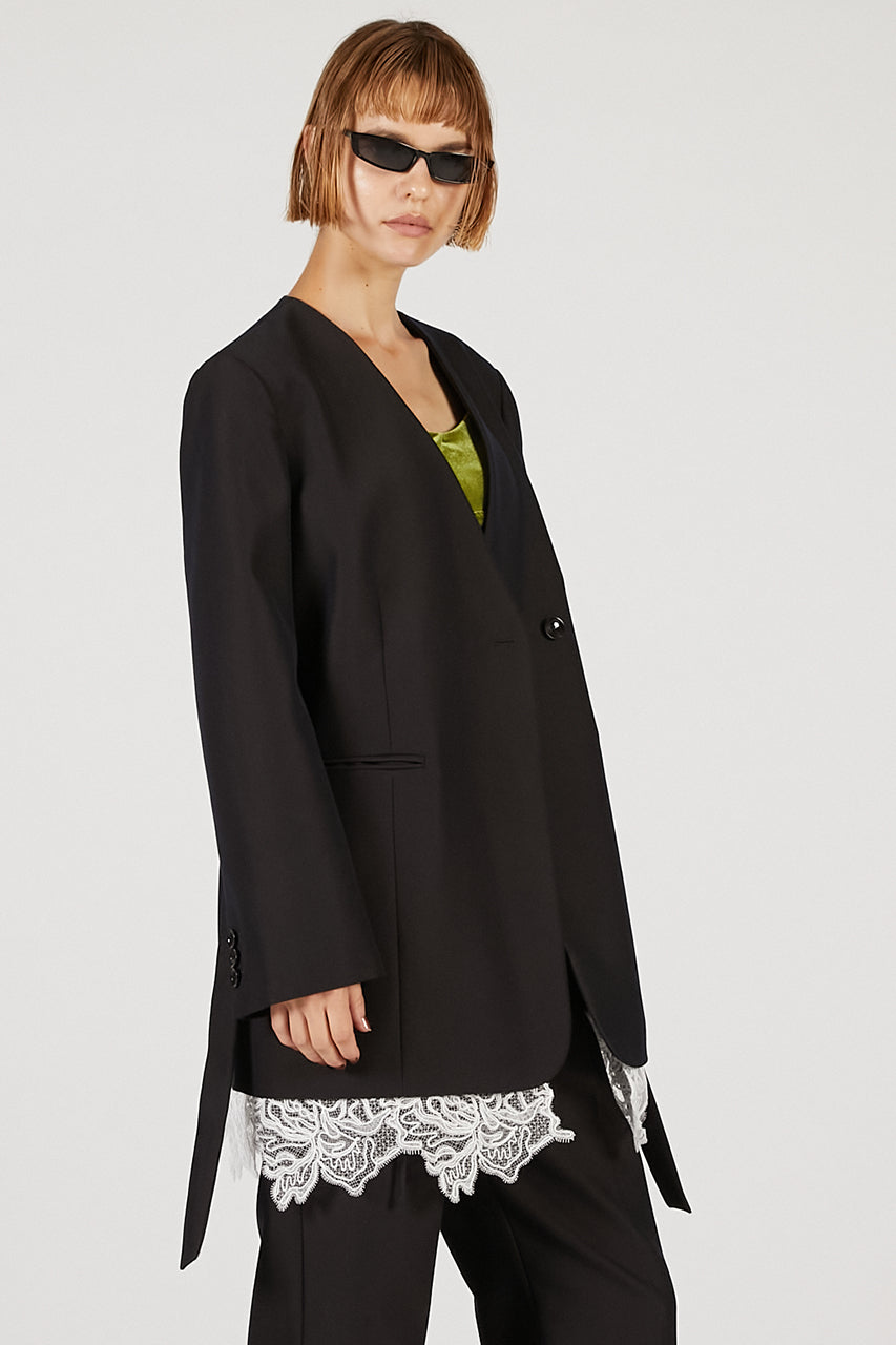 Grand Pianist Wool No-Collar Jacket - 2025 AUTUMN