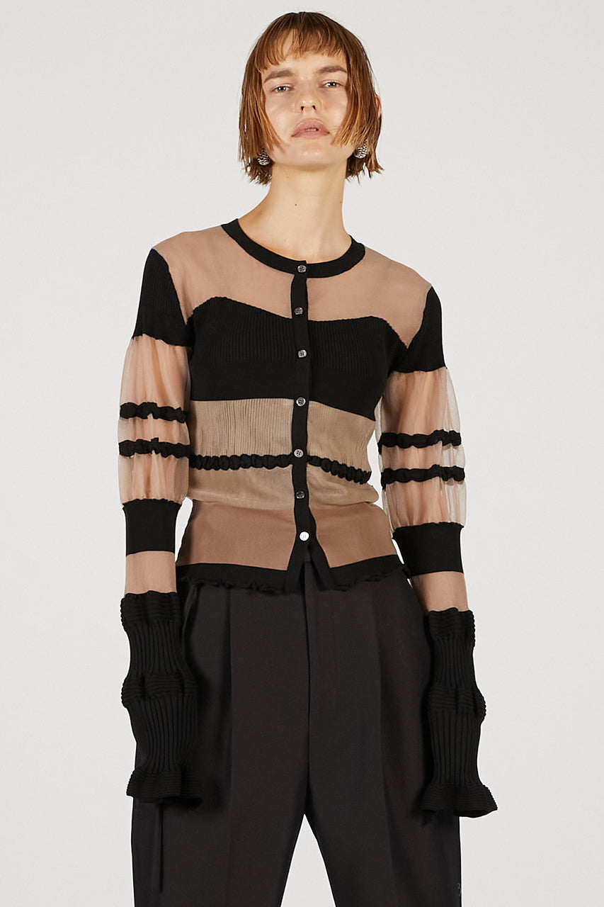 Contrast Border Knit Top