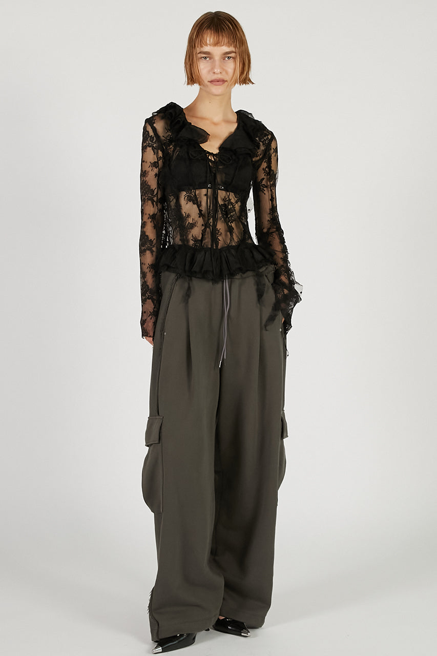 Lace Ruffled Blouse