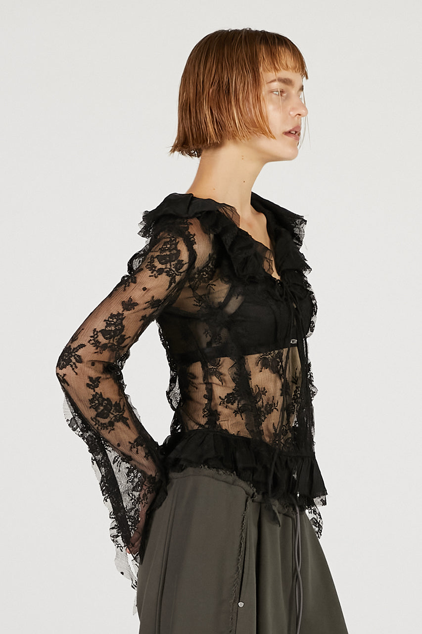 Lace Ruffled Blouse