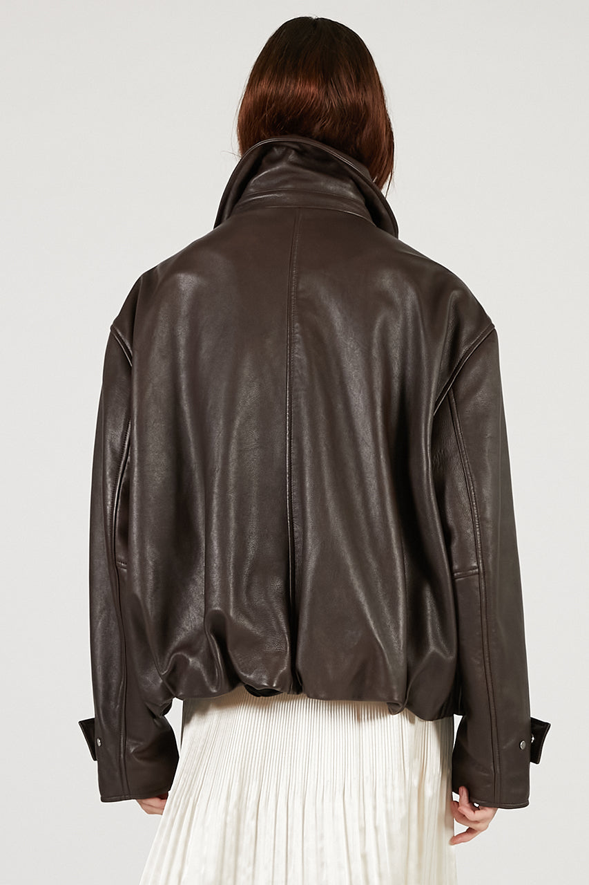 SHEEP Leather High Neck Blouson - 2025 AUTUMN