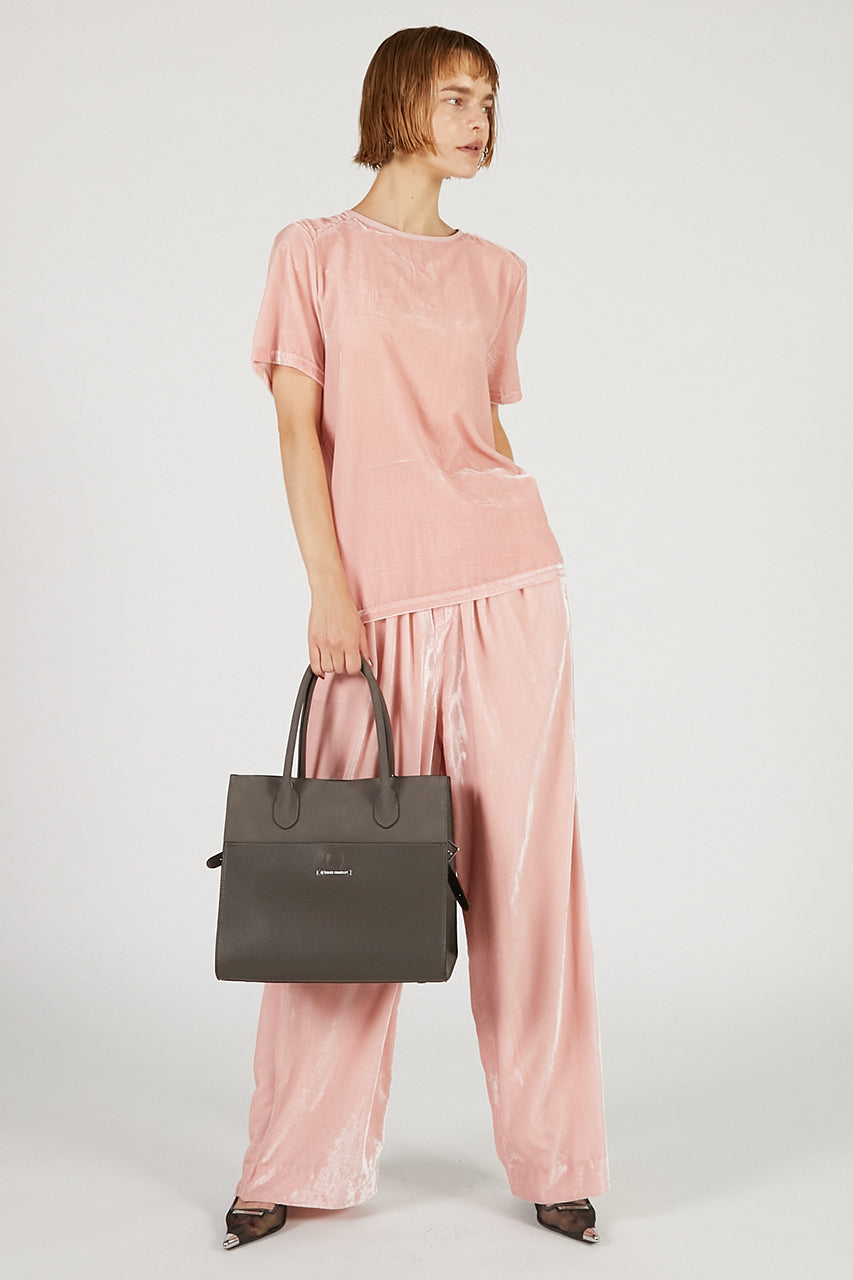 Shoulder Gathered Velour T-Shirt - 2025 AUTUMN