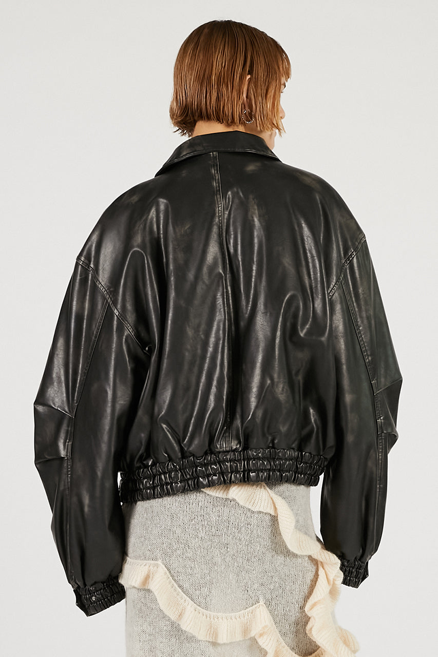 Flight Leather Bomber Jacket - 2025 AUTUMN