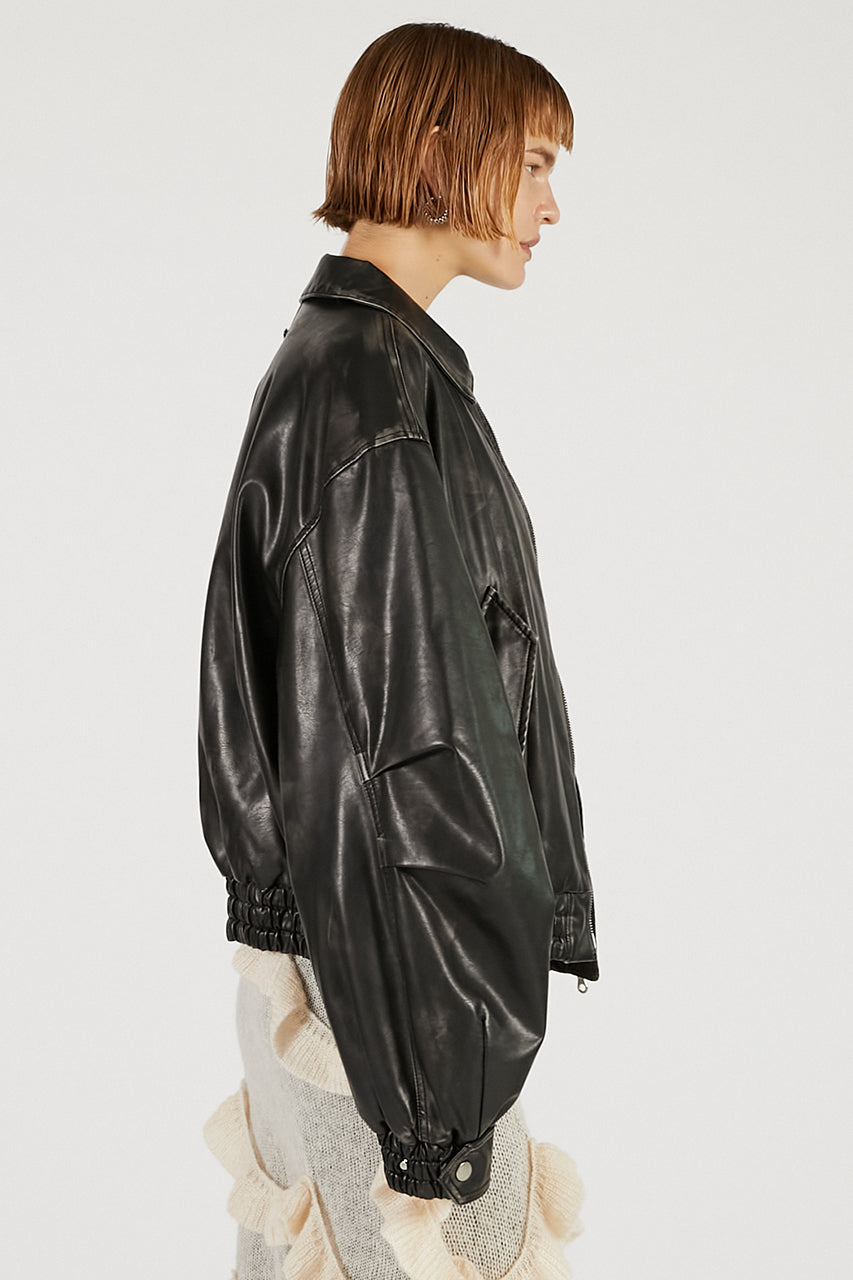 Flight Leather Bomber Jacket - 2025 AUTUMN