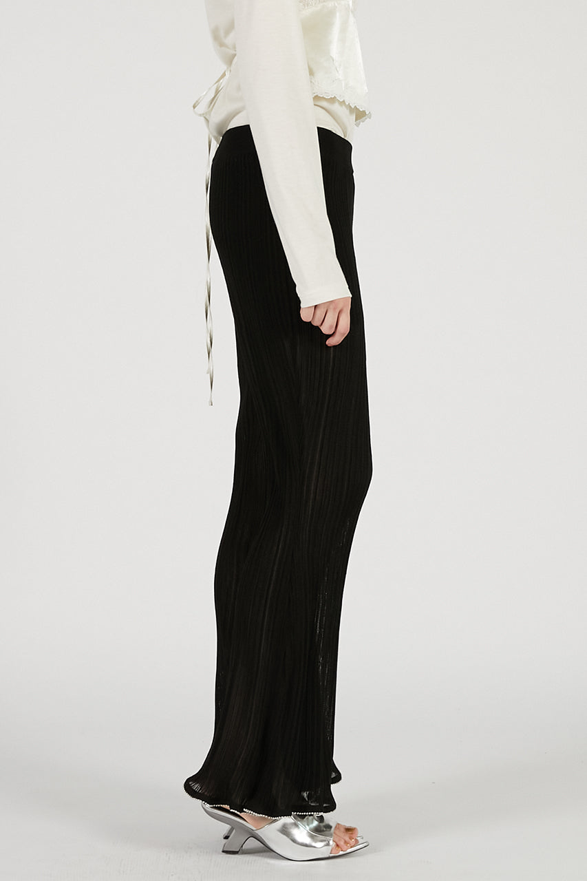 Beaded knit pants