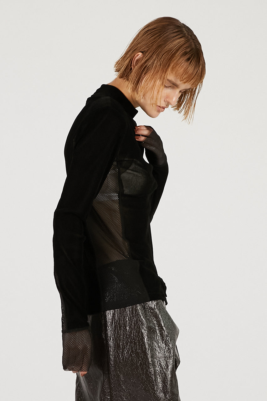 Velour Turtleneck Top - 2025 AUTUMN