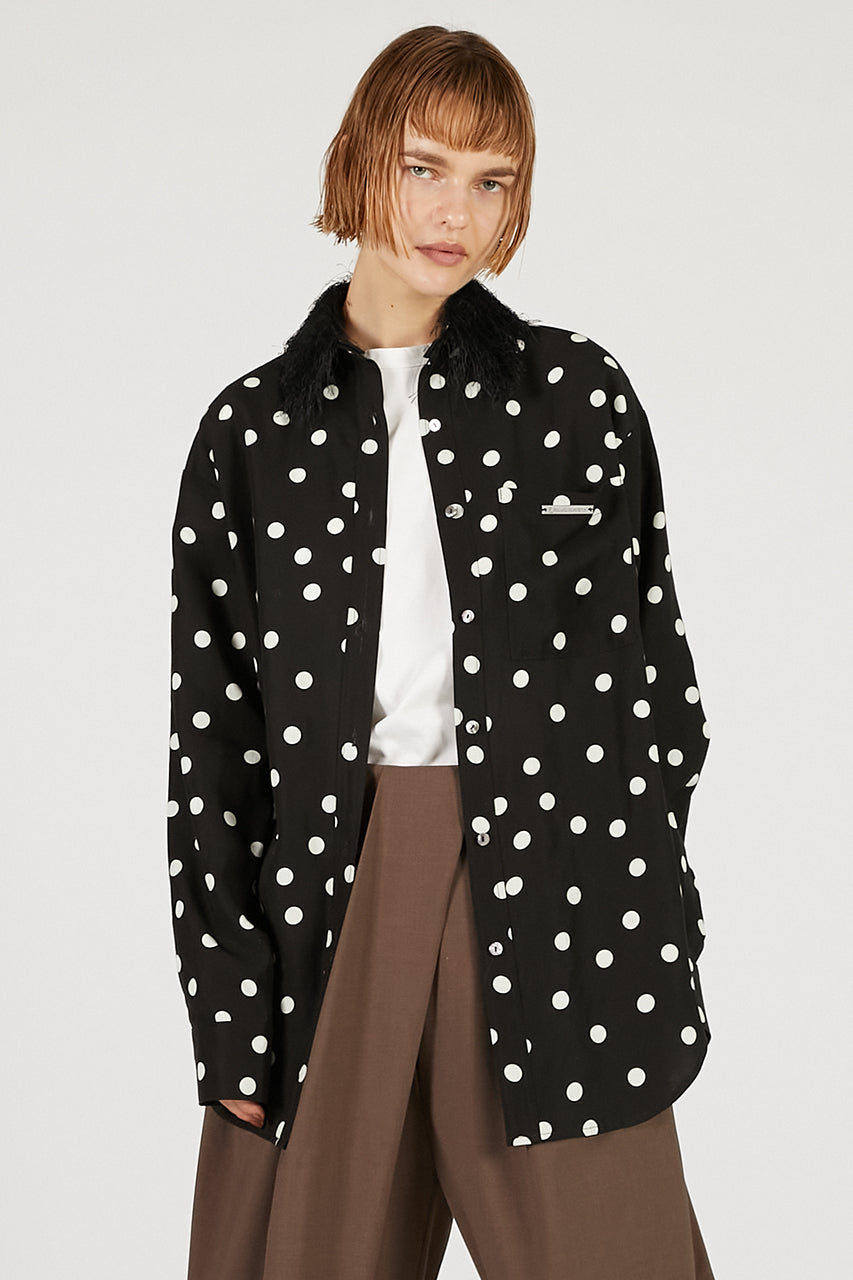 Feather Collar Shirt