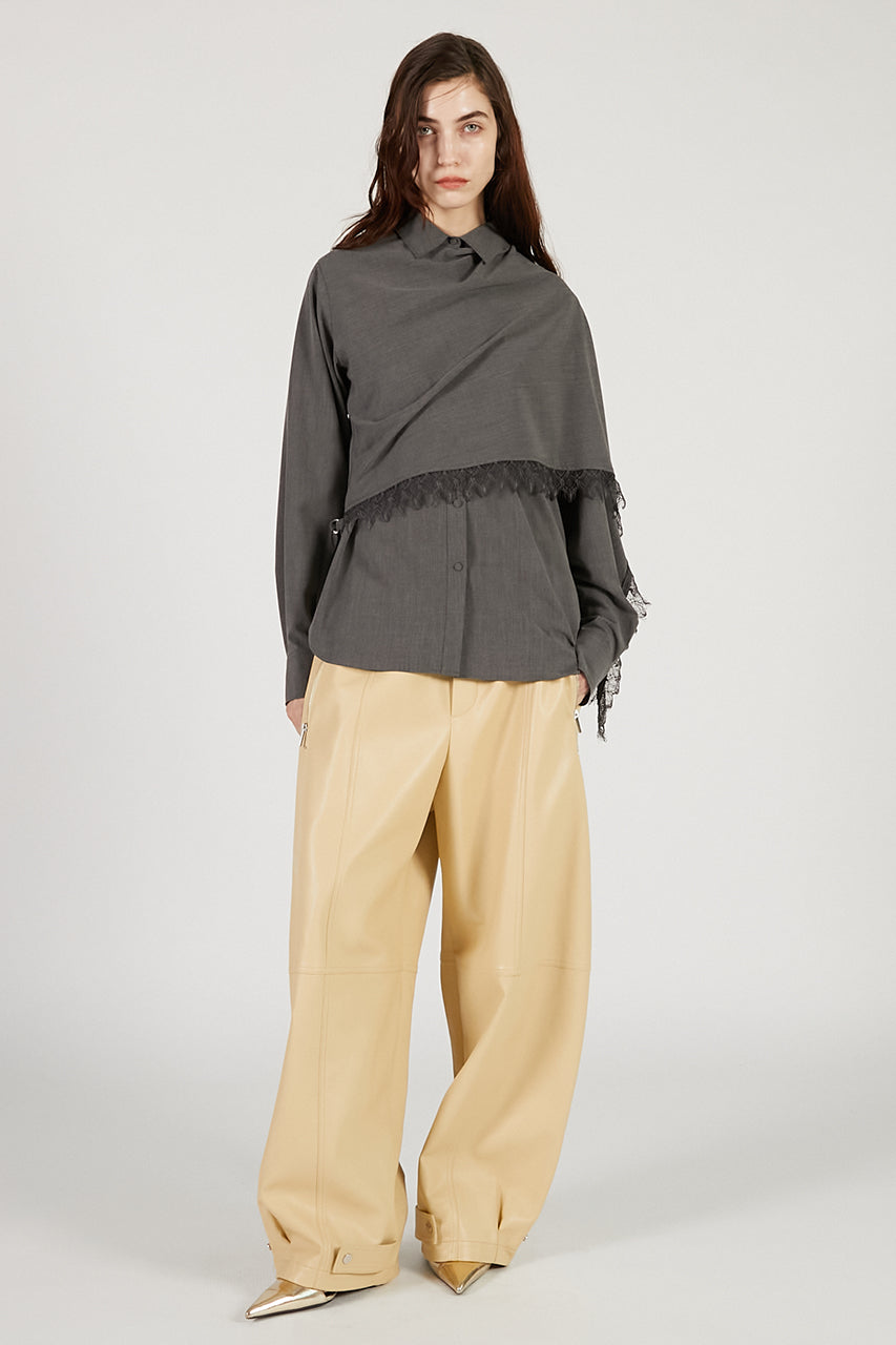 Faux Leather Jogger Pants