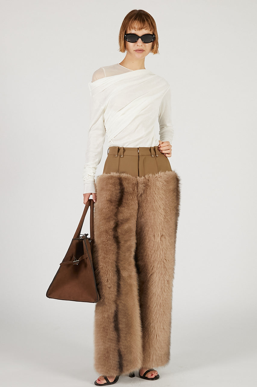 Fur Trim Pants