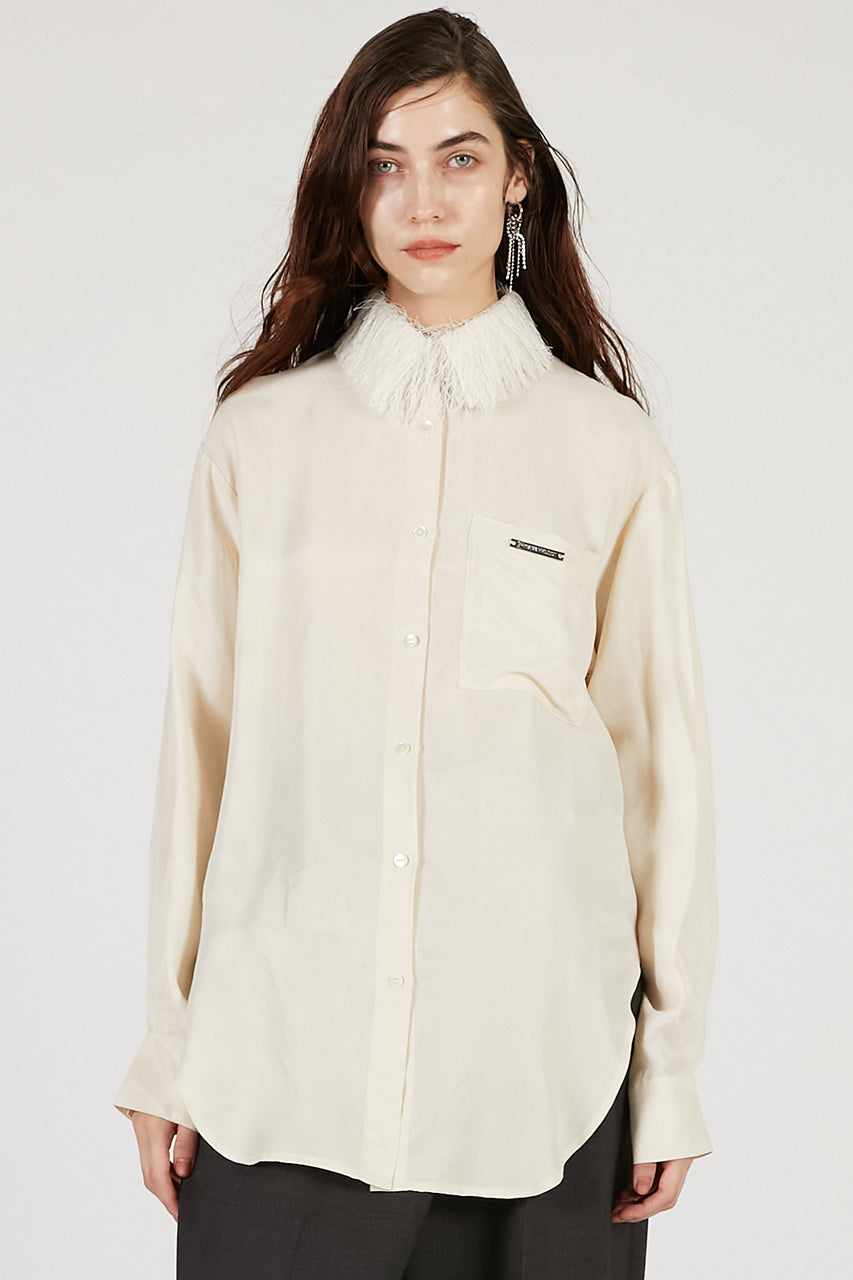 Feather Collar Shirt