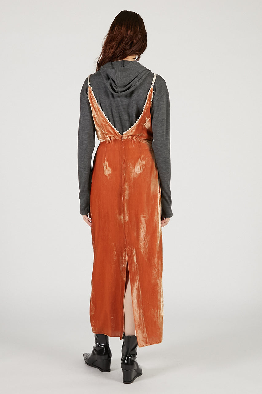 2-Way Velour Camisole Dress