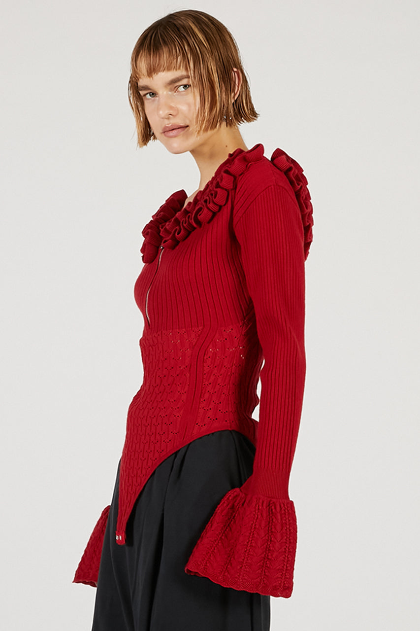 Frill Knit Bodysuit - 2025 AUTUMN