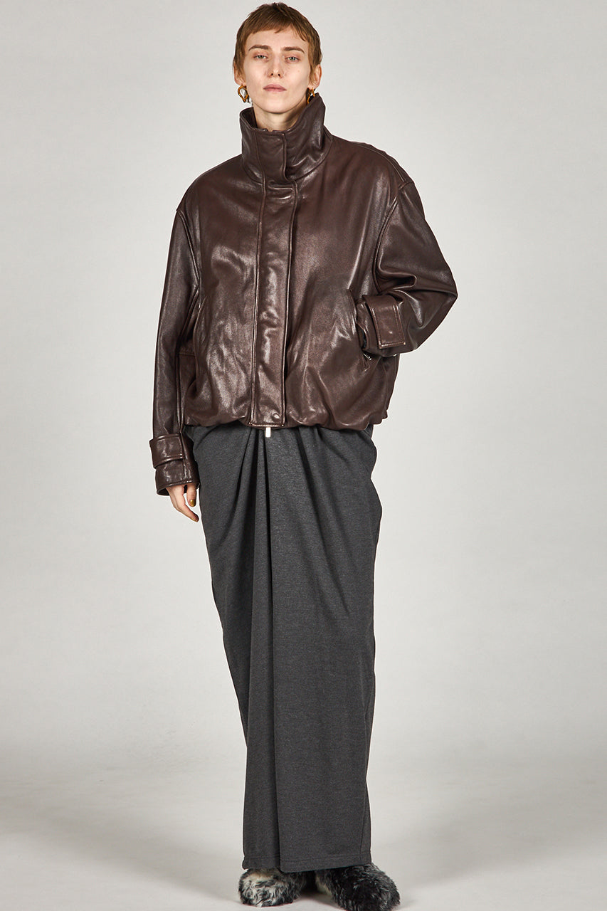 SHEEP Leather High Neck Blouson - 2025 AUTUMN