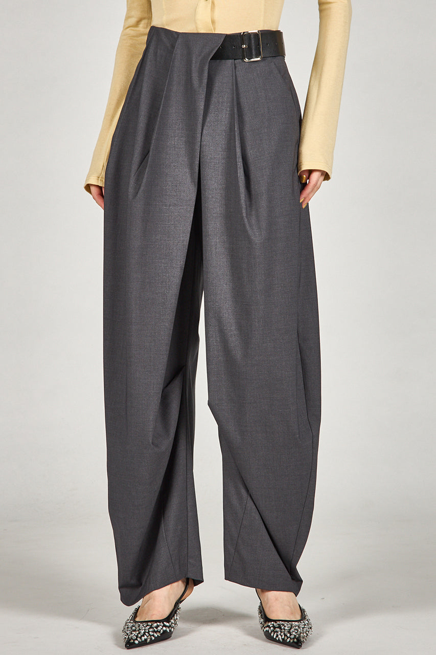 Asymmetrical Belt Pants - PRE ORDER