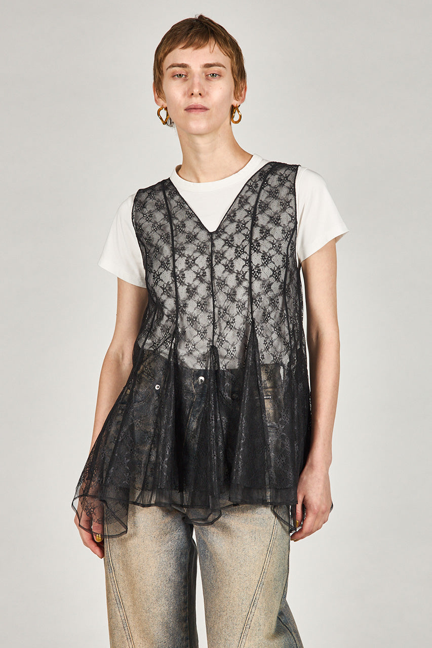 Random Hem Lace Top