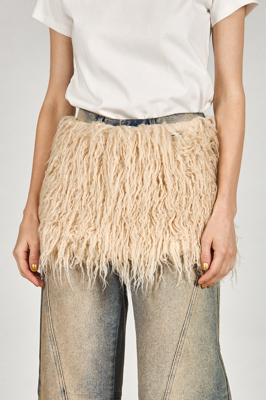 Long Faux Mini Skirt