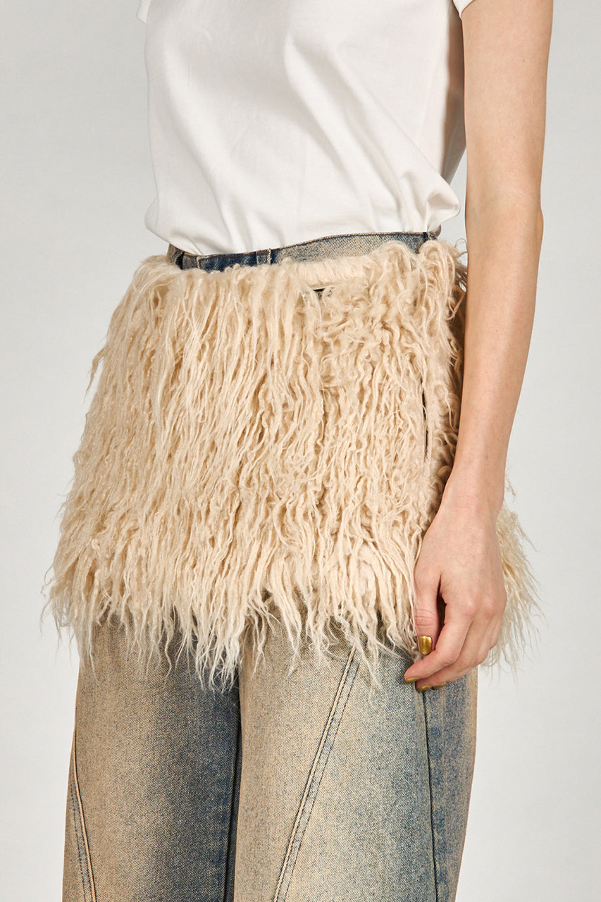 Long Faux Mini Skirt