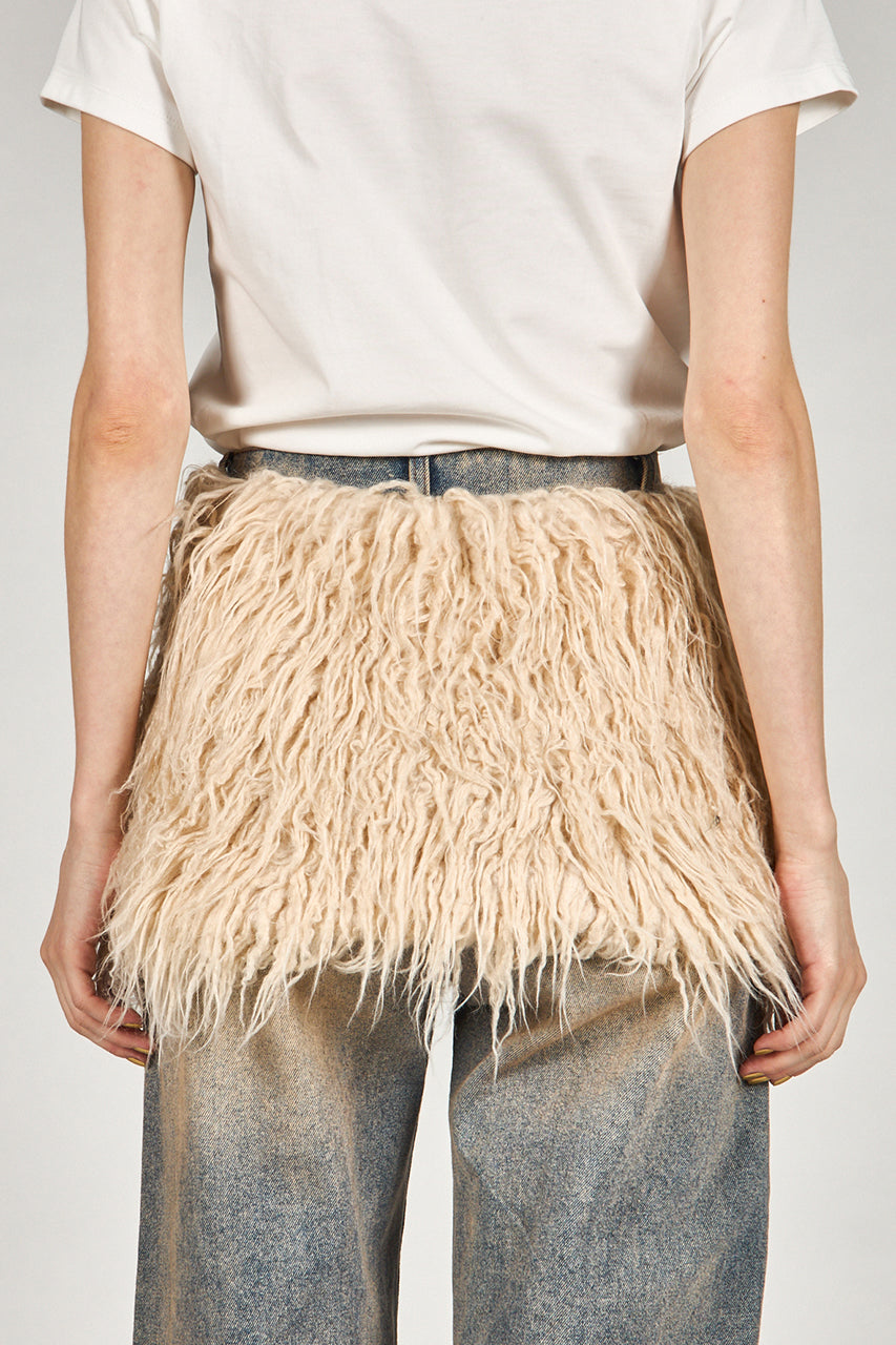 Long Faux Mini Skirt