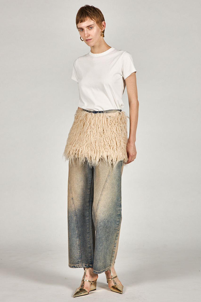 Long Faux Mini Skirt