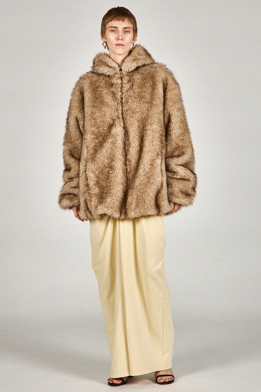 Fake Fur Hooded Hoodie - 2025 WINTER