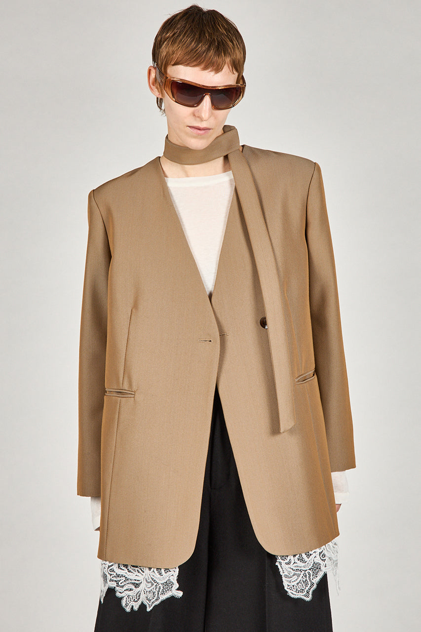 Grand Pianist Wool No-Collar Jacket - 2025 AUTUMN