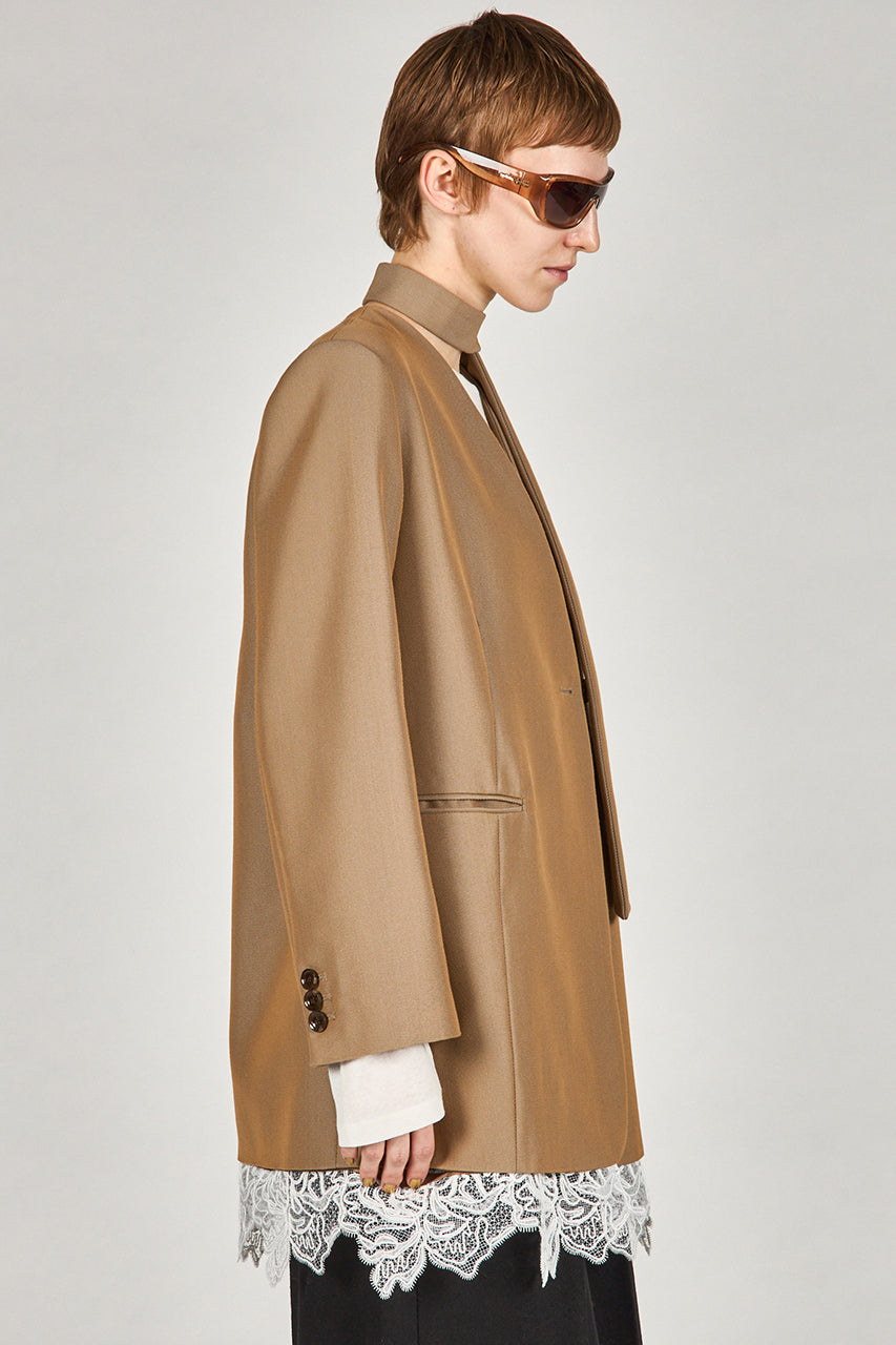 Grand Pianist Wool No-Collar Jacket - 2025 AUTUMN