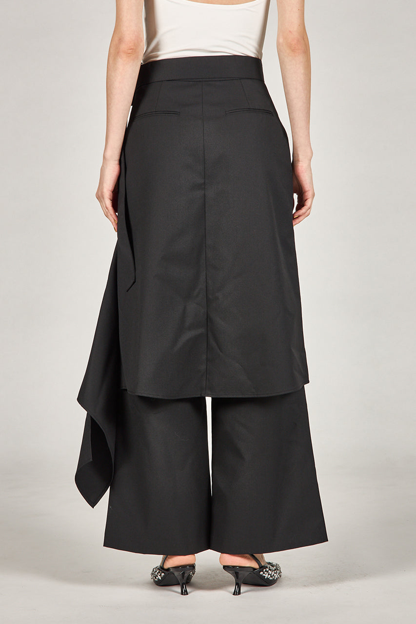 Drop Hem Layered Skirt Pants