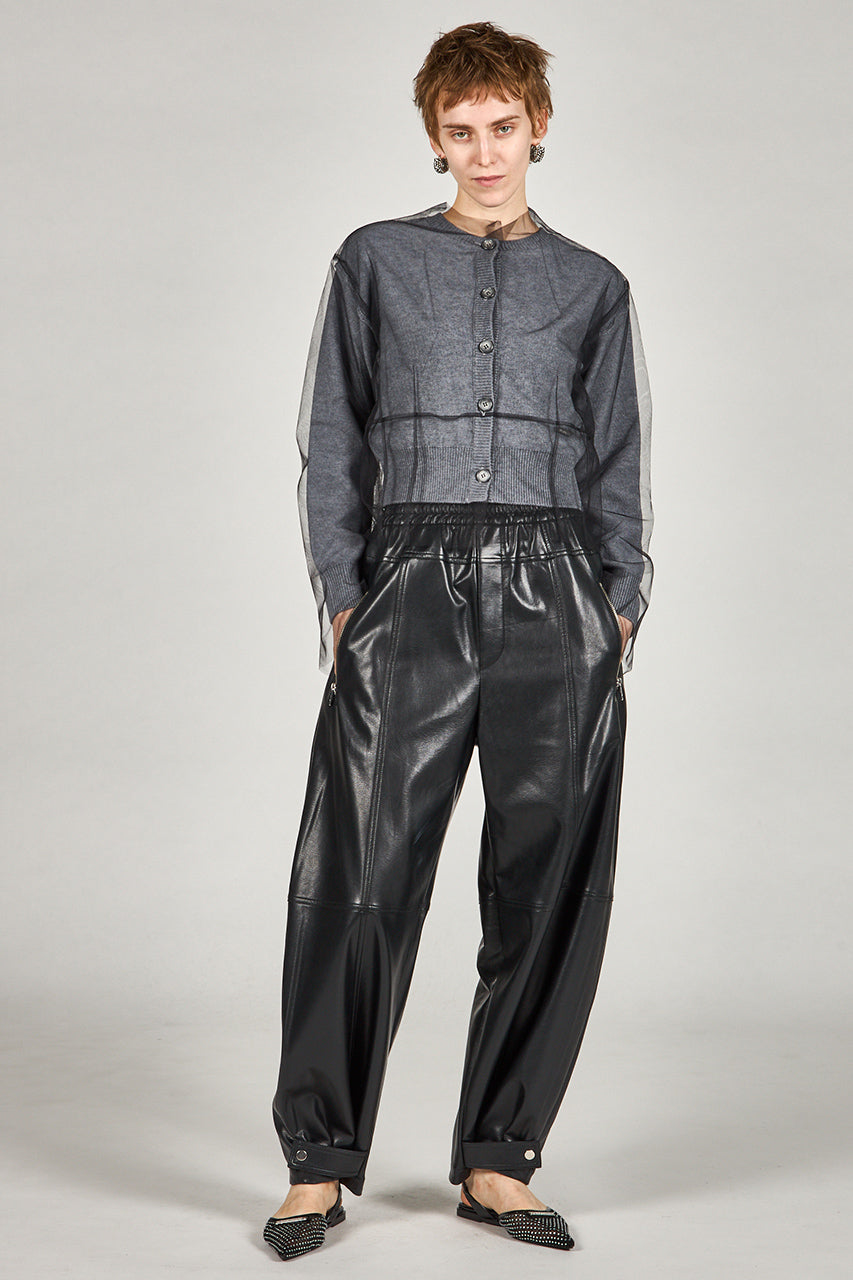 Faux Leather Jogger Pants