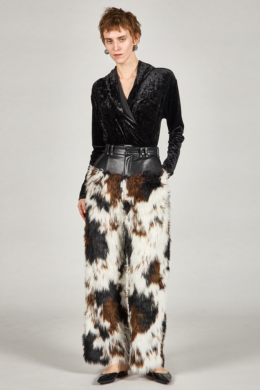 Fur Trim Pants