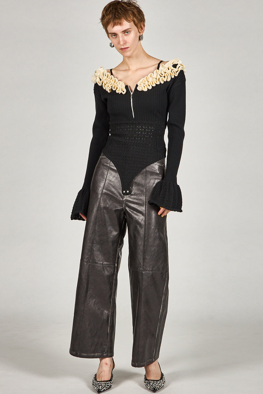 Frill Knit Bodysuit - 2025 AUTUMN