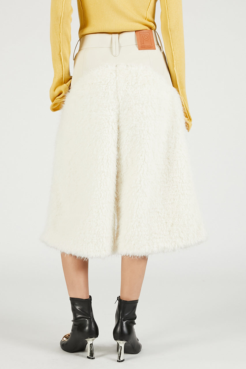 Fur Combination Half Pants - 2025 WINTER