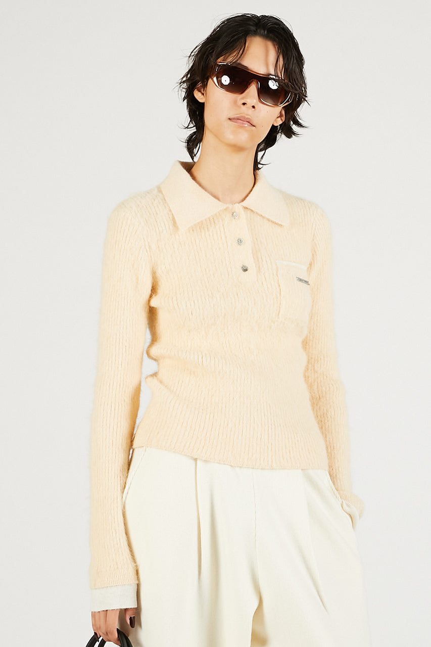 Fluffy Knit Polo - 2025 WINTER
