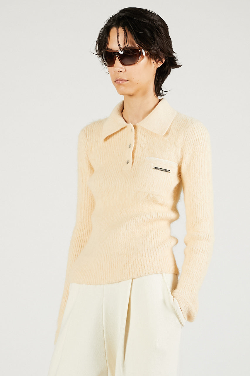 Fluffy Knit Polo - 2025 WINTER