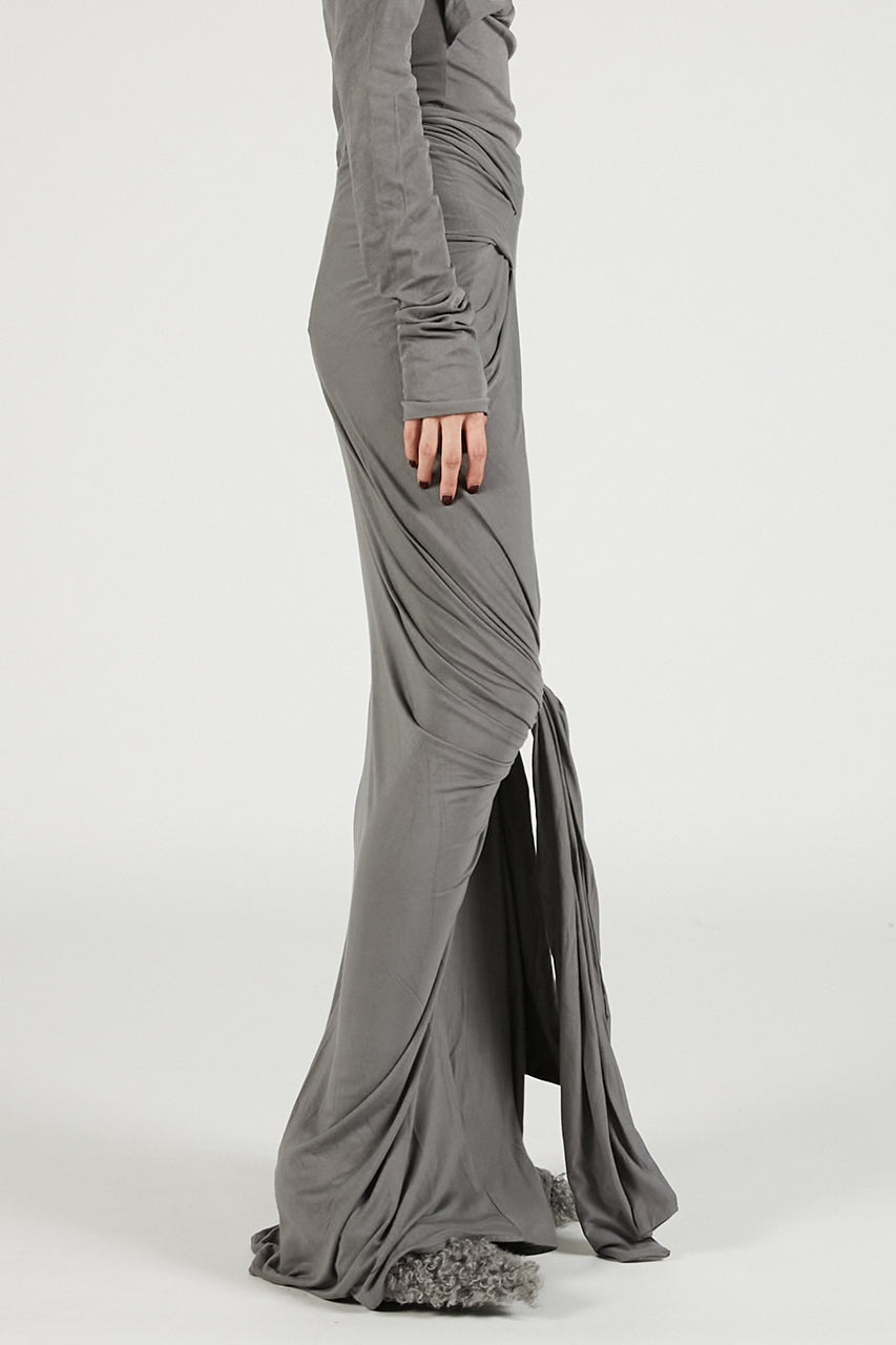 Lumiere Scarf Skirt Deep Grey