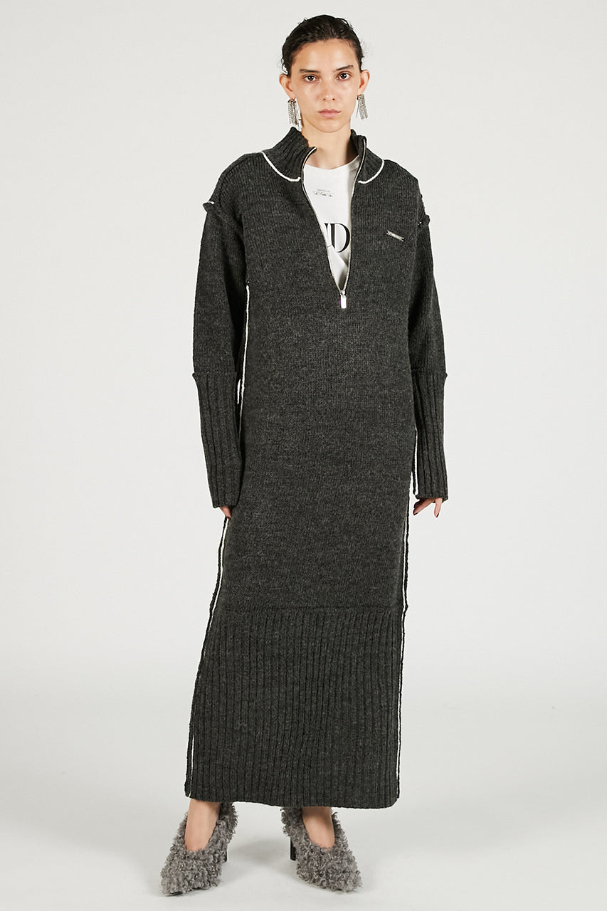 Front Zip Knit One-Piece