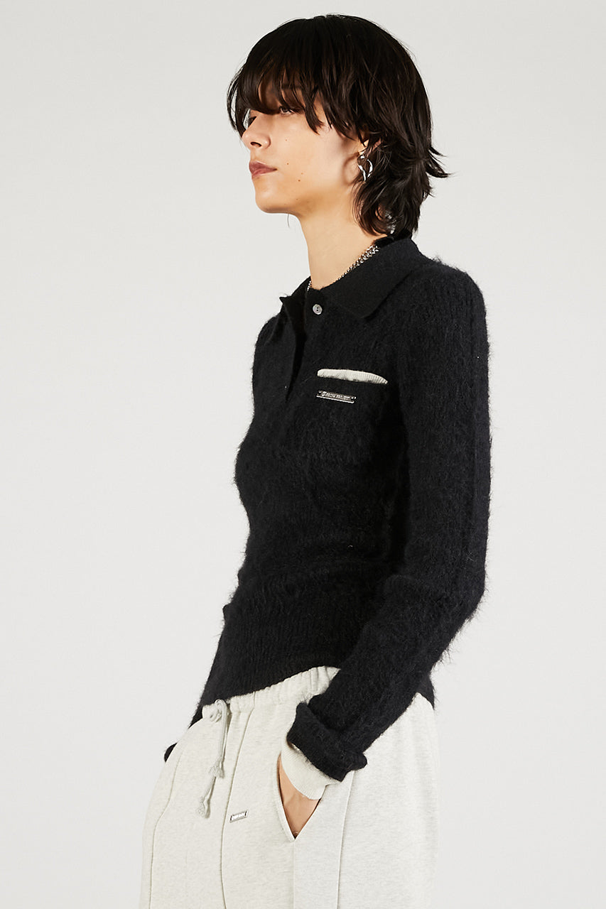 Fluffy Knit Polo - 2025 WINTER
