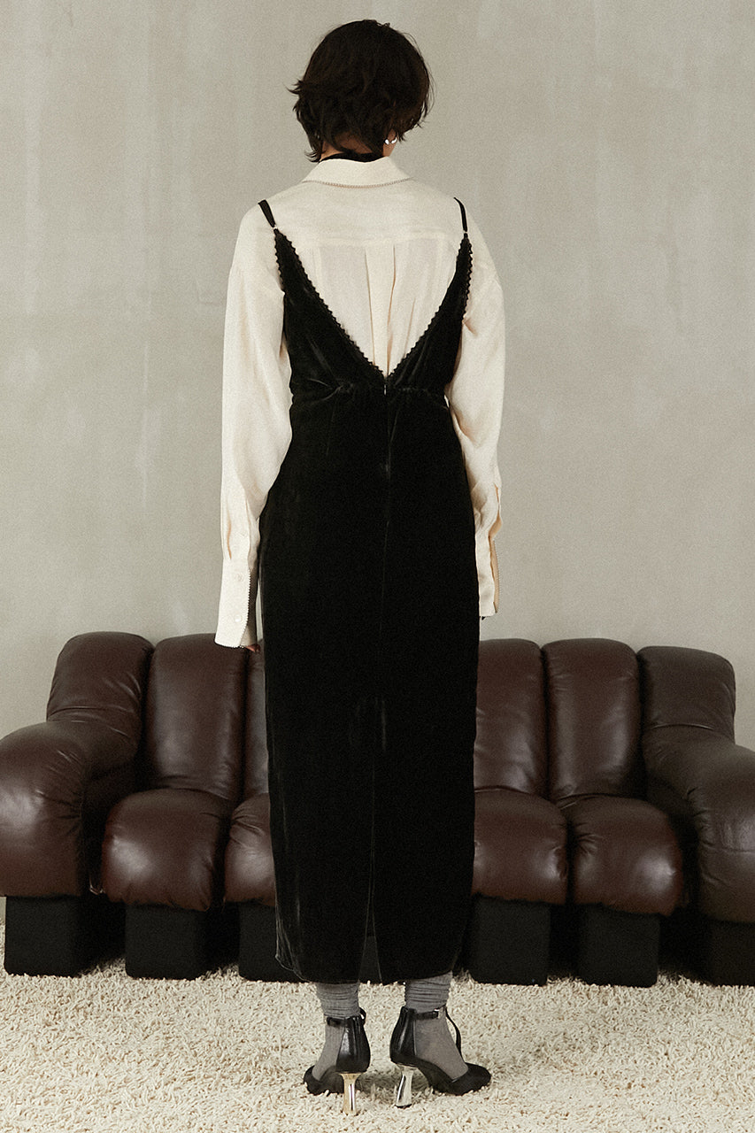 2-Way Velour Camisole Dress