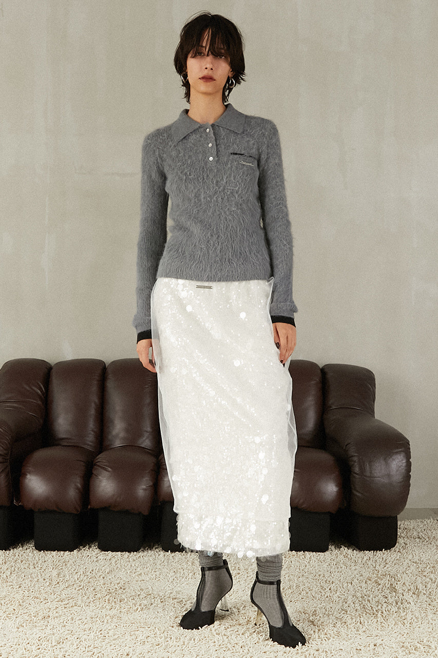 Fluffy Knit Polo - 2025 WINTER