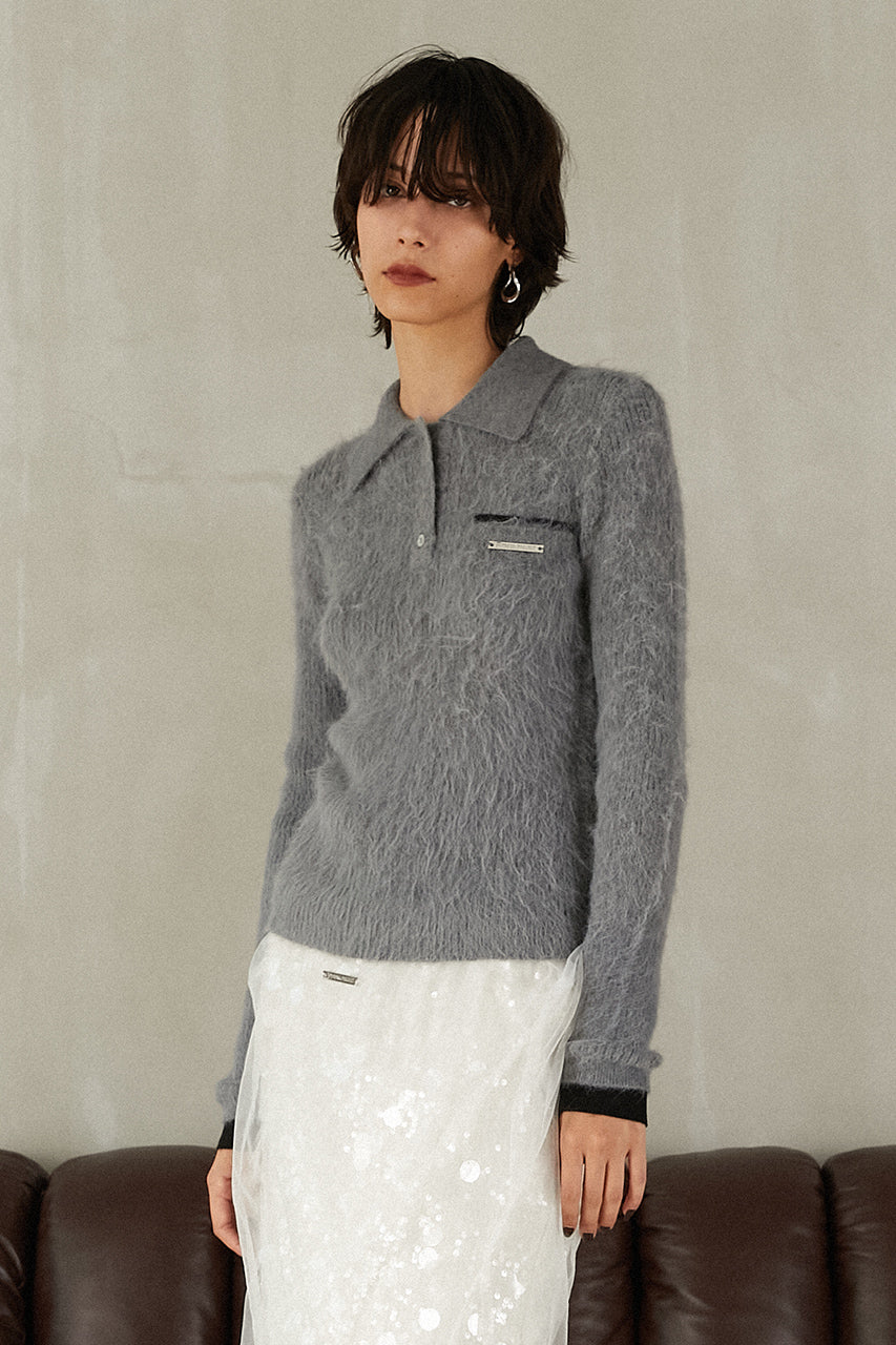 Fluffy Knit Polo - 2025 WINTER