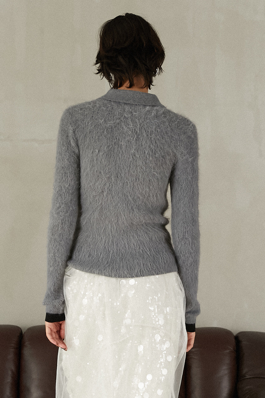 Fluffy Knit Polo - 2025 WINTER