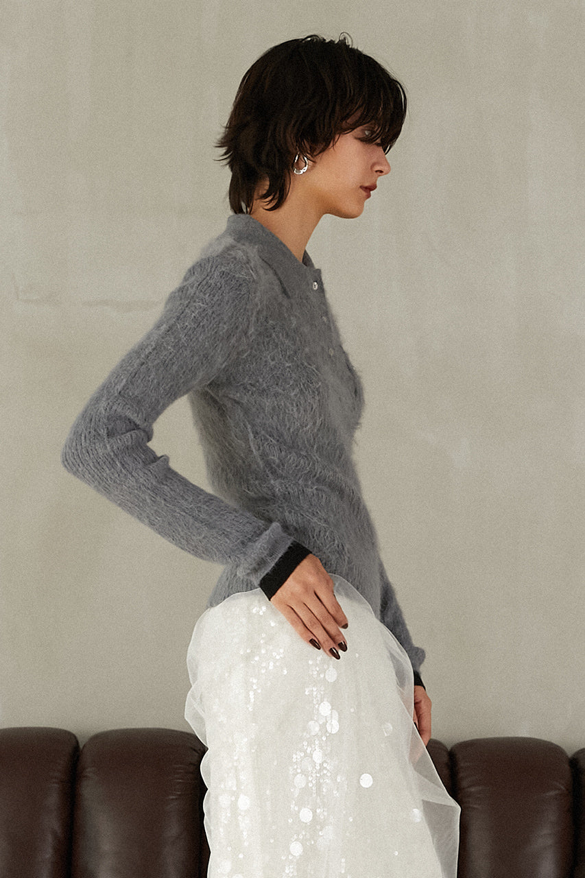 Fluffy Knit Polo - 2025 WINTER