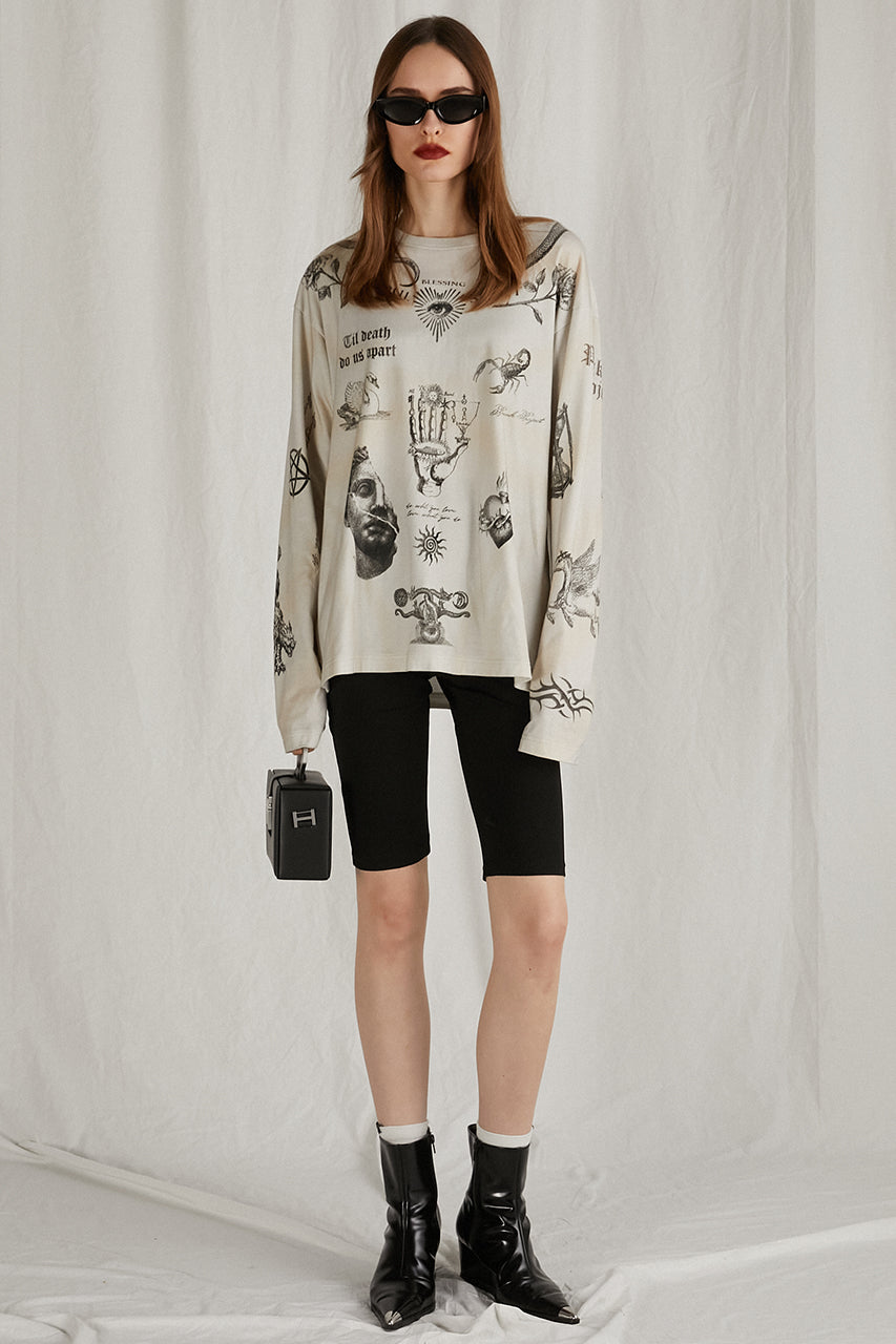 Tatoo Printed Long Sleeve TEE - PRE ORDER