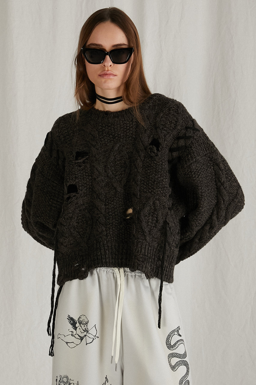ATLAST CABLE KNIT 新品42未使用品　定価以下 Vintage Cable Short Knit - SALE