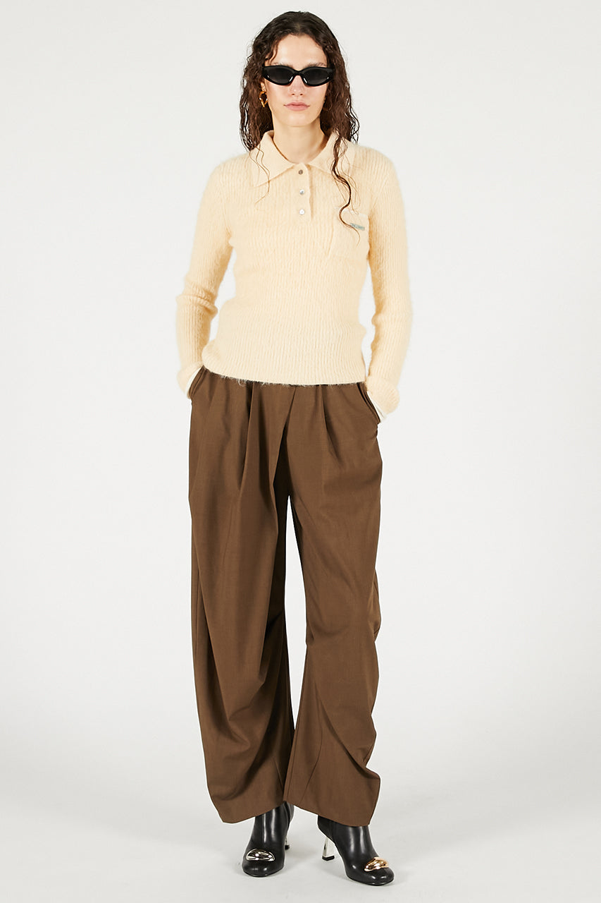 Fluffy Knit Polo - 2025 WINTER