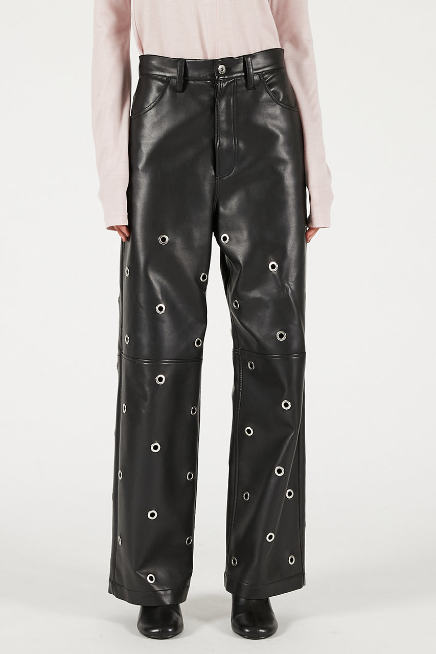 Eyelet Vegan Leather Pants - PRE ORDER